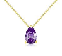 Collana Pietra Ametista Regali per lei in Argento Sterling 925 Idea Regalo per Ragazza Natale Compleanno Collane Figlia Mamma Sorella - Cofanetto incluso (Collana Ametista)