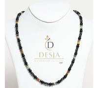 Collana pietra dura naturale Ematite Onice Nero Diaspro Colorato uomo Desja
