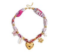 Collana placcata in oro con ciondolo marino, gioielli in acciaio inox, ideale per le donne da indossare quotidianamente, a goccia d'olio, per le vacanze, per l'uso quotidiano, catena da collo a goccia