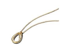 Collana placcata oro 14k con zirconia cubica trasparente