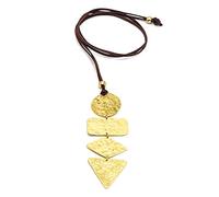 Collana placche irregolari simil suede Vestopazzo collezione Doodle