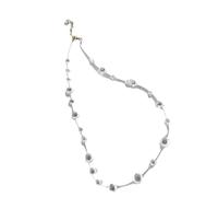 Collana portatile in lega di zinco con cristalli incastonati, lunghezza regolabile, per uso quotidiano e occasioni speciali, collana con pioggia di rugiada, Misura unica, come descritto, come