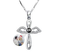 Collana Proiezione Foto Personalizzata| Collana I Love You 100 Lingue,Collana Con Foto Dentro,Collana Angelo Custode Collana Con Foto Regalo Romantico Per Lei| Compleanno Natale (Stile 4)