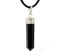 Collana Protezione Ciondolo Shungite Vero Minerale EMF TCord Pietra Preziosa