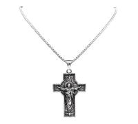 Collana punk di Gesù Cristo per donne uomini Colore argento Catena maschile Biker Party Gioielli corrente masculina NZZ436S2
