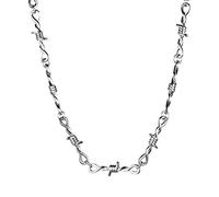 Collana Punk Girocollo Unisex Filo di Ferro Maglia Stile Got