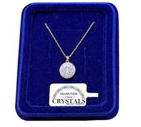 Collana Punto Luce 11mm pl. oro Giallo 18k con Cristalli Zirconi Girocollo S12