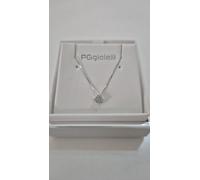 COLLANA PUNTO LUCE Con DIAMANTI Bianco In Oro Bianco 18 Karati 750% PG GIOIELLI