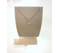 COLLANA PUNTO LUCE DIAMANTI Forma A FIORE Oro Bianco 18 Karati 750% PG GIOIELLI