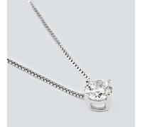 Collana punto luce in argento 925 con zircone A++++ taglio brillante passante