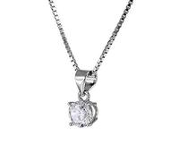 Collana Punto Luce in Argento 925 con Zircone Taglio Brillante
