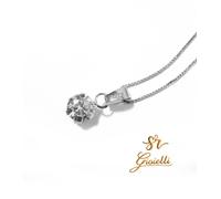 Collana Punto Luce in ORO BIANCO 45CM con Zircone ORO 18 KT 750% List. 355€