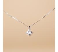 Collana punto luce Orelù in oro bianco e diamante da 0,07 carati 001023NM-A