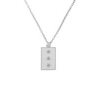 Collana Quadrata Stella a Tre Punti per Donna Catena 18k Girocollo Bijoux Realizzato in Cina