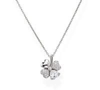 COLLANA QUADRICUORE CON ZIRCONI BIANCHI DONNA AMEN