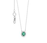 Collana REGINA GIROCOLLO ORO DIAMANTI SMERALDO OVALE GLB1569 Comete Donna
