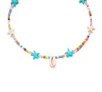 Collana regolabile a strati per abbigliamento casual e occasioni speciali con design naturale robusto ciondolo a forma di conchiglie, Misura unica, come descritto, come descritto