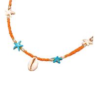 Collana regolabile a strati per abbigliamento casual e occasioni speciali con design naturale robusto ciondolo a forma di conchiglie, Misura unica, come descritto, come descritto