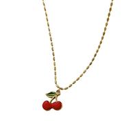 Collana regolabile con ciondolo, bel design, gioielli leggeri, compleanni, donne, ragazze, tempo libero, feste, frutta, regolabile, taglia unica, come descritto