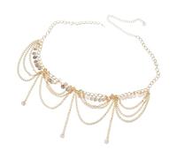 Collana regolabile con moneta in stile bohémien con frange, gioiello in metallo per abiti da danza del ventre, abbigliamento casual, stile retrò, decorata con nappe, Einheitsgröße, come descritto