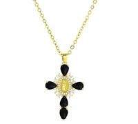 Collana religiosa alla clavicola, a forma di crocifisso, girocollo regolabile, gioiello unisex per credenti fedeli