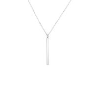 Collana rettangolare lunga solida semplice per donna Uomo Ciondolo minimalista Gioielli in acciaio inossidabile Regalo di compleanno per amicoMolto bello e pratico.