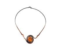 Collana rigida occhio di santa lucia montata su rame portafortuna MALOCCHIO
