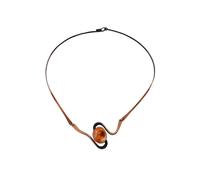 Collana rigida occhio di santa lucia montata su rame portafortuna MALOCCHIO