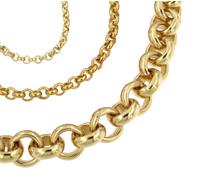 Collana Rolò oro doublé o dorata uomo donna gioielli girocollo catena collanina