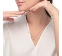 Collana rosa dei venti pendente 10mm e zircone