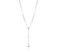 Collana Rosario Classico in Acciaio Resistente Uomo/Donna Unisex Color Oro e Argento