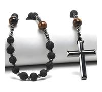 Collana Rosario MC-38846 - Nero / Marrone