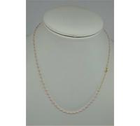 COLLANA ROSARIO ORO GIALLO 18KT 750 UOMO DONNA PIETRA QUARZO ROSA COLLIER OR