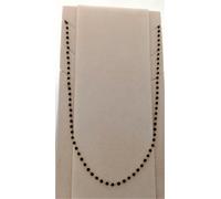 COLLANA ROSARIO UOMO DONNA ORO GIALLO 18KT 750 ONICE NERO LUNGA 50CM COLLIER OR