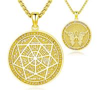 Collana San Michele/San Cristoforo/Gesù Cristo in Argento Sterling 925, Amuleti Cristiani Gioielli Religiosi per Uomo Donna, Argento sterling