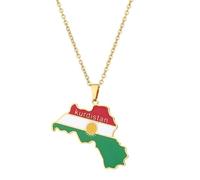 Collana Semplice Kurdistan Mappa Ciondolo Per Gli Uomini Ciondolo Geometrico Personalizzato Anniversario Alla Moda Regalo Di San Valentino