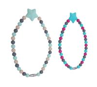 Collana Sensoriale da 2 Pezzi, Collana in Silicone Flessibile e Morbida per Bambini, Accessorio Alla Moda da Indossare Tutti i Giorni, Fornisce Stimolazione Visiva, Migliora le