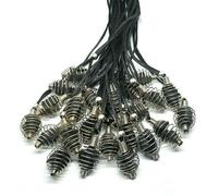 Collana Shungite Ciondolo Gemma Gabbia Protezione Mojo Minerale Russo Cordata