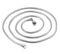 Collana Snake In Acciaio Inox Maglia Serpente 3mm Uomo Donna 50Cm Anallergica