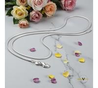 COLLANA SNAKE UOMO DONNA LUNGHEZZA 75 CM IN ARGENTO 925 DIAMETRO 1 mm