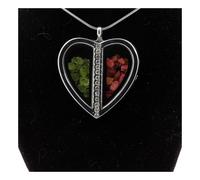 Collana Spinello + Peridoto Grezzo. Modello Cuore.