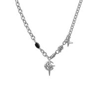 Collana Starlight irregolare Y2k con ciondolo starlight in argento collana con ciondolo alla moda con catena a clavicola gotica gioielli da donna uomo