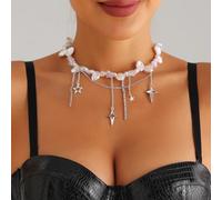 Collana Statement Chunky con Grande Cuore per Donna, Y2K Catena Spessa Regolabile Grande Girocollo d'Amore, Collana con Ciondolo a Cuore Esagerato, Medio, Ottone, Non pietra preziosa