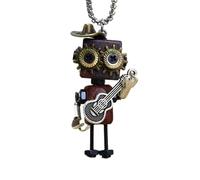 Collana Steampunk con robot, gioiello da collo in legno, stile retrò, da donna, per compleanno, San, collezionisti, cosplay, eventi, festival musicali, feste a tema, uso quotidiano, Legno