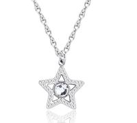 Collana Stella Donna Sagapo Girocollo Acciaio Cristallo SKT37