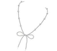 Collana stile cowgirl con perle finte e design a fiocco per donne alla moda gioielli turchese occidentale pezzi collana bowknot, Misura unica, come descritto, come descritto