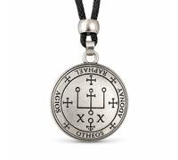 Collana Talismano Guarigione Peltro Ciondolo Sigillo Arcangelo Raffaello Occu...
