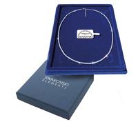 Collana Tennis Bianca Swarovski Elements Cristalli Originali 3mm in Acciaio