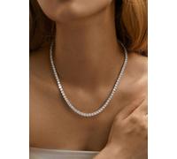 Collana Tennis Bianca Swarovski Elements Cristalli Originali Donna 2mm Acciaio