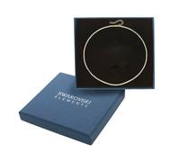 Collana Tennis Placcata Oro Swarovski Element Cristalli Originali 2mm in Acciaio